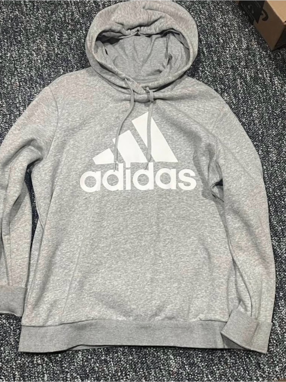 Adidas Women's Gray Hoodie with White Logo